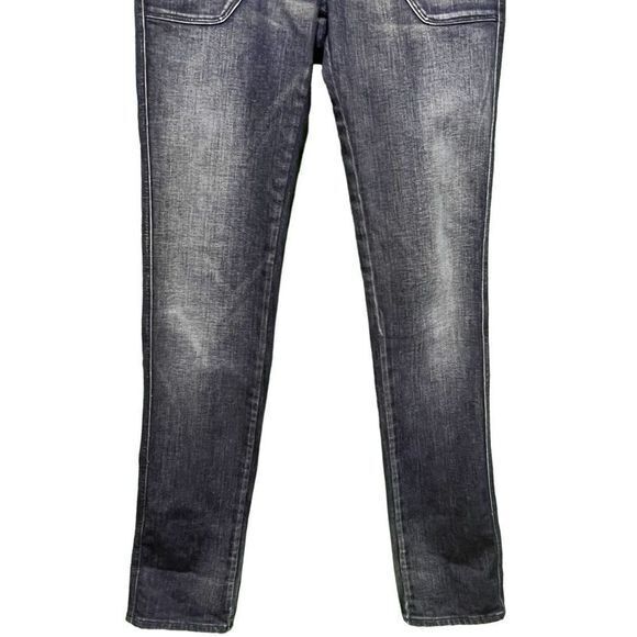 7 for All Mankind‎ Women's Jeans Straight Leg Low Rise Zip Pockets Blue Size 27 - Picture 3 of 9